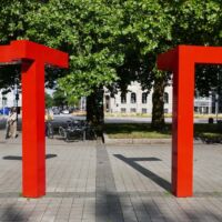 Ägidientorplatz Hannover, Germany<br>
„Winkelelemente 1981“ von Günter Tollmann Winkelelemente 1981 (Hannover, Germany)