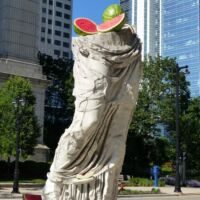 Sculpture Milwaukee on Wisconsin Avenue in Milwaukee, Wisconsin