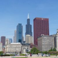 Michigan Avenue am Grant Park in Chicago, Illinois