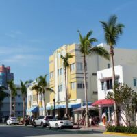 Miami Beach Art Deco Hotel<br>
Leslie Hotel am Ocean Drive Leslie Miami Beach, Florida