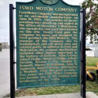 Ford Motor Company Historic Marker am Hart Plaza Detroit, Michigan