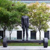 “Figure on Trunk with Wheels-Big” von Magdalena Abakanowicz
