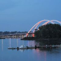 I-74 Bridge zwischen Moline und Bettendorf