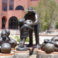 "The Pumpkin Man" am Pioneer Museum in Colorado Springs, Colorado