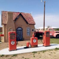 Älteste Phillips 66 Tankstelle in McLean, Texas
