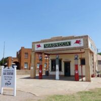 Magnolia Gas Station in Shamrock, Texas