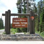 Parkeingang zum Grand Teton National Park, Wyoming