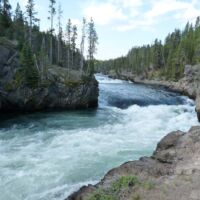 Grand Canyon Falls im Yellowstone National Park, Wyoming