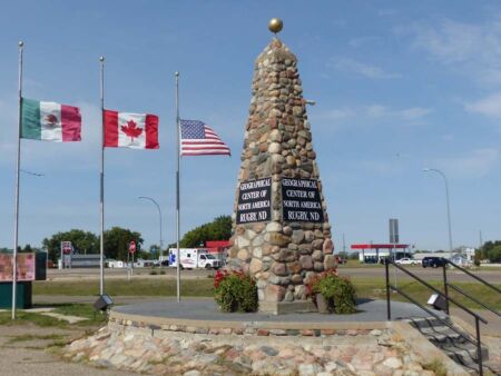 Geographical Center of North America in Rugby, North Dakota Geographical Center of North America in Rugby, North Dakota