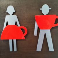Washroom in einem Café in Minot, North Dakota