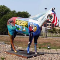 Pferd in New Town, North Dakota
