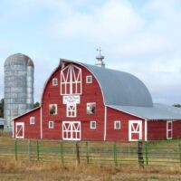 Typisches Farmhaus in North Dakota