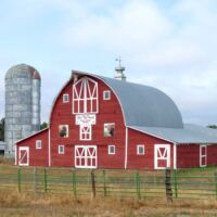 Typisches Farmhaus in North Dakota