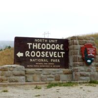 Parkeingang zum Theodore Roosevelt National Park (North Unit), North Dakota