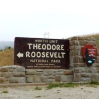 Parkeingang zum Theodore Roosevelt National Park (North Unit), North Dakota