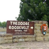 Parkeingang zum Theodore Roosevelt National Park (South Unit), North Dakota