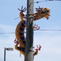 Drache am Eingang zu Chinatown in Seattle, Washington Drache am Eingang zu Chinatown in Seattle, Washington