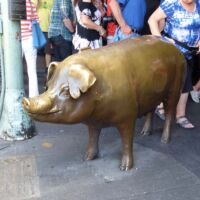 "Rachel the Pig" am Pike Place Market in Seattle, Washington