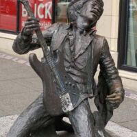 Jimi Hendrix Statue im Stadtteil Capitol Hill in Seattle, Washington