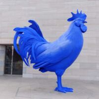 Nicht im Park, aber auf dem Dach des National Gallery of Art East Buildings Washington D.C.<br>
"Cock" von Katharina Fritsch "Cock" von Katharina Fritsch