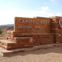 Parkeingang zum Capitol Reef National Park, Utah Parkeingang zum Capitol Reef National Park, Utah
