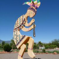Kokopelli im Mago Earth Park in Cottonwood, Arizona