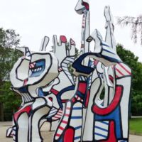 "Monument au Fantome" von Jean Dubuffet im Discovery Green Park in Houston, Texas