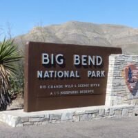 Parkeingang zum Big Bend National Park in Texas