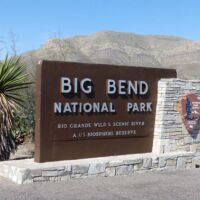 Parkeingang zum Big Bend National Park in Texas Parkeingang zum Big Bend National Park in Texas