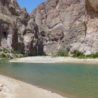 Big Bend National Park in Texas<br>
Der "große" Rio Grande ist hier nur wenige Meter breit Big Bend National Park in Texas