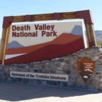 Parkeingang zum Death Valley National Park, Kalifornien
