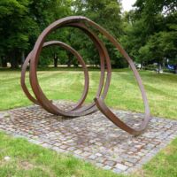 Kurpark Bad Homburg, Germany<br>
„Ligne Indéterminée“ von Bernar Venet Ligne Indéterminée (Bad Homburg, Germany)