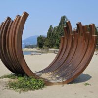 Sunset Beach Vancouver, British Columbia<br>
"217.5° ARC x 13" von Bernar Venet 217.5° ARC x 13 (Vancouver, British Columbia)