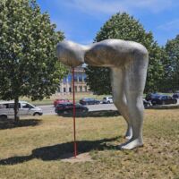 Skulpturenpark Pinakothek München, Germany<br>
"Present Continuous" von Henk Visch Present Continuous (München, Germany)